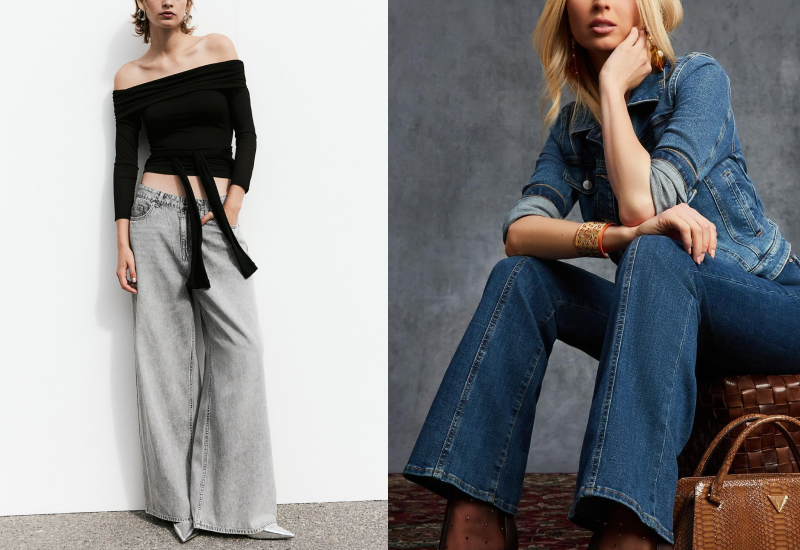 Расклешенные джинсы