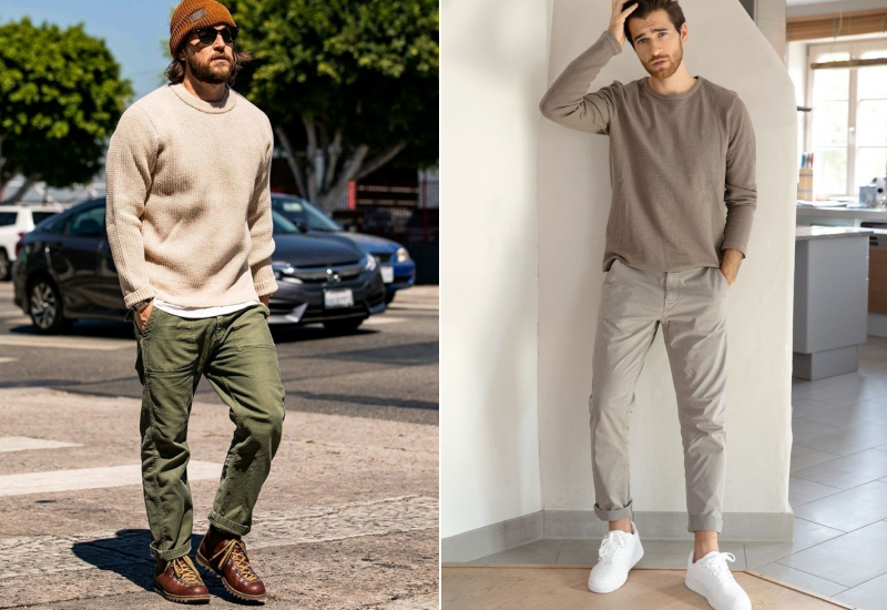 Джемпер с круглым вырезом и джоггеры