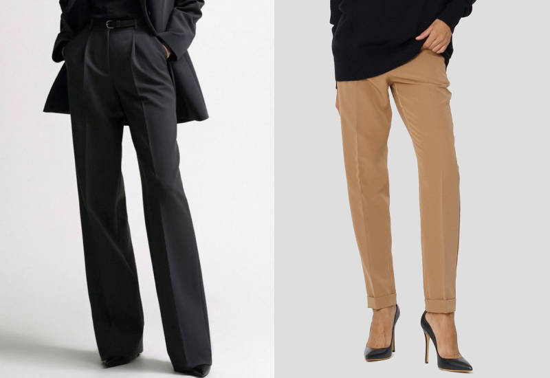 Классические брюки с высокой посадкой