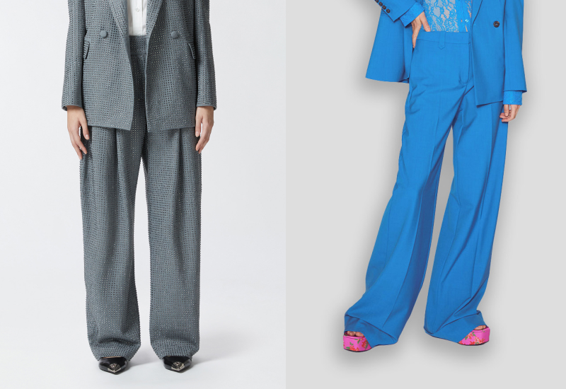 Брюки с объемными штанинами