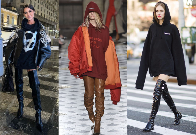 С мини-юбкой и сапогами