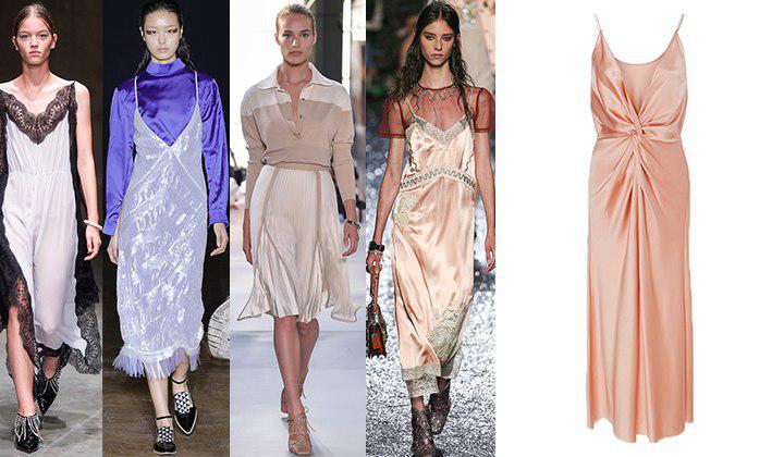 Тренды: платья-комбинации, пастельные цвета, викторианский стиль