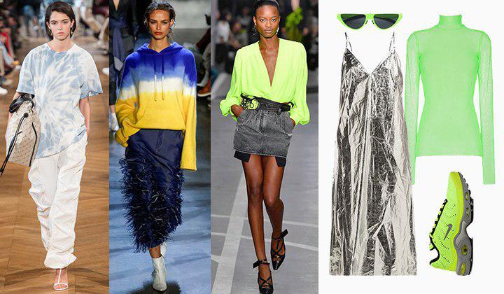 Тренды: неон, тай-дай, спортивный стиль, серебро