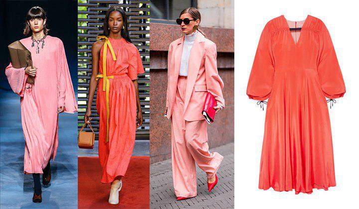 Тренды: объем, розовый цвет, «расслабленные» костюмы