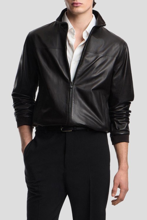 Кожаная куртка Armani