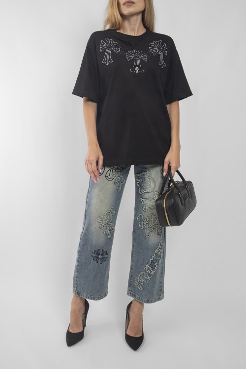 Прямые джинсы Chrome Hearts
