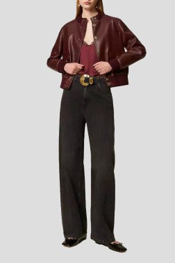 Кожаная куртка TWINSET